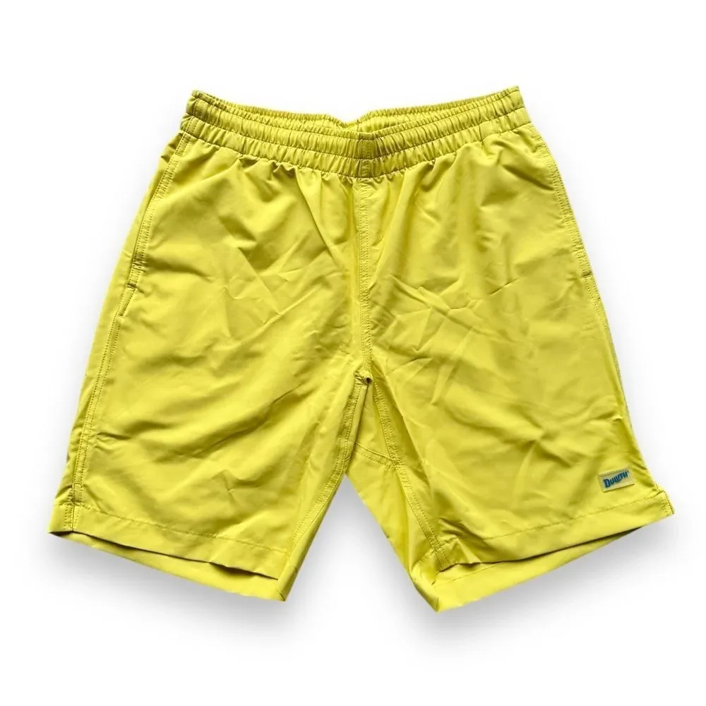 🆕Duluth Trading Co Men’s Yellow Pier Genius Unlined Swim Shorts